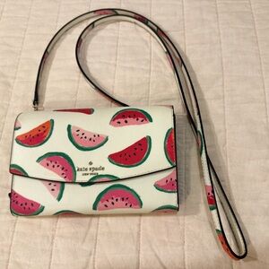 Kate Spade Crossbody/ Clutch Watermelon Tri-fold Purse
